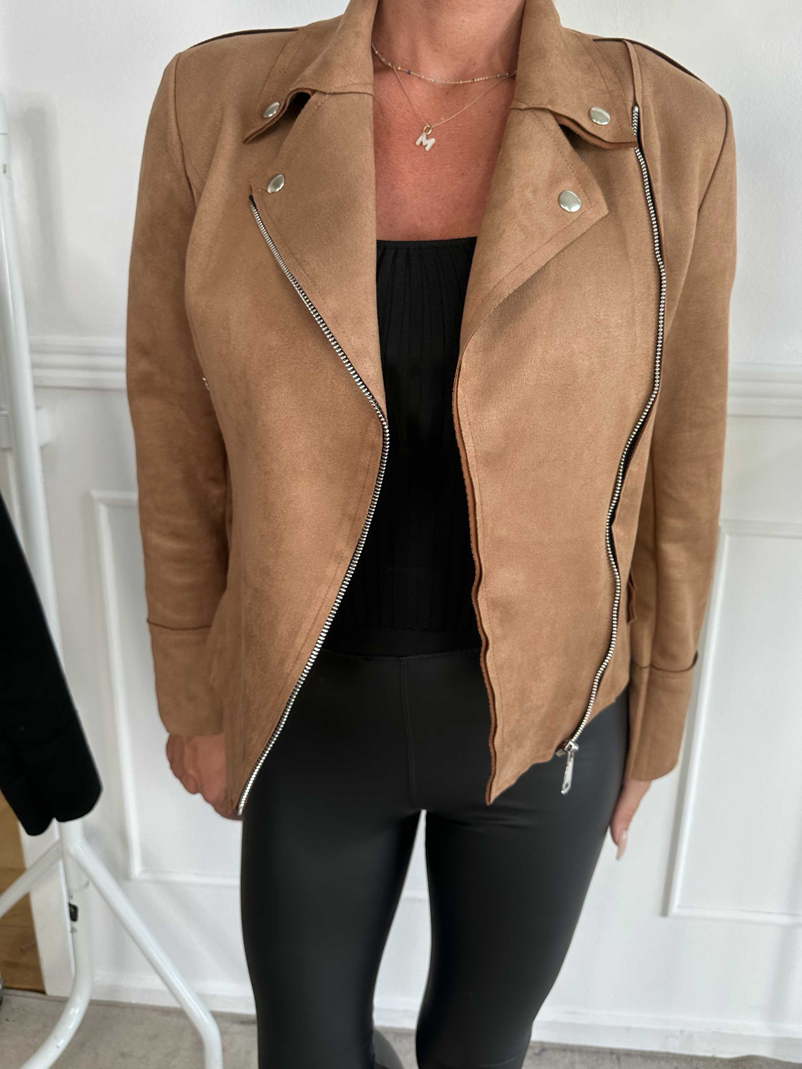 Marina - Blød jakke i ruskindslook